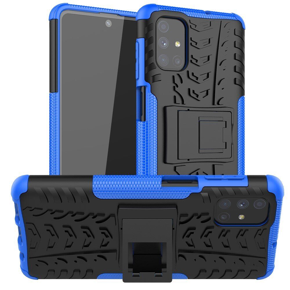 фото Чехол gsmin hybrid case для samsung galaxy m51 силикон + пластик (синий)