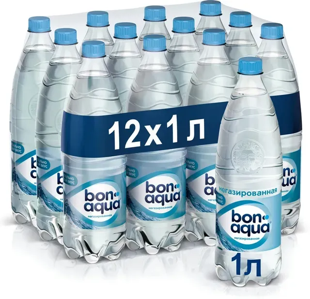 Вода питьевая BonAqua Бонаква, негазированная, 1 л х 12 шт
