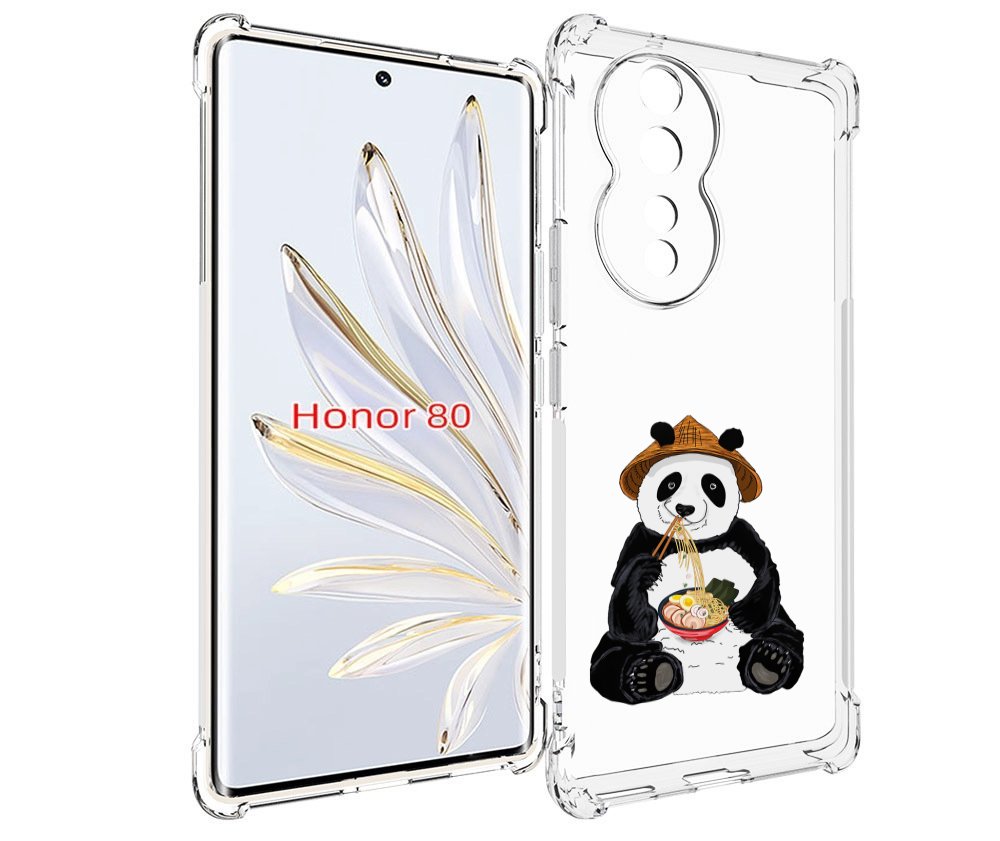 

Чехол MyPads панда-любит-лапшу для Honor 80, Прозрачный, Tocco