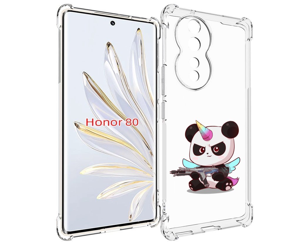 

Чехол MyPads панда-единорог детский для Honor 80, Прозрачный, Tocco