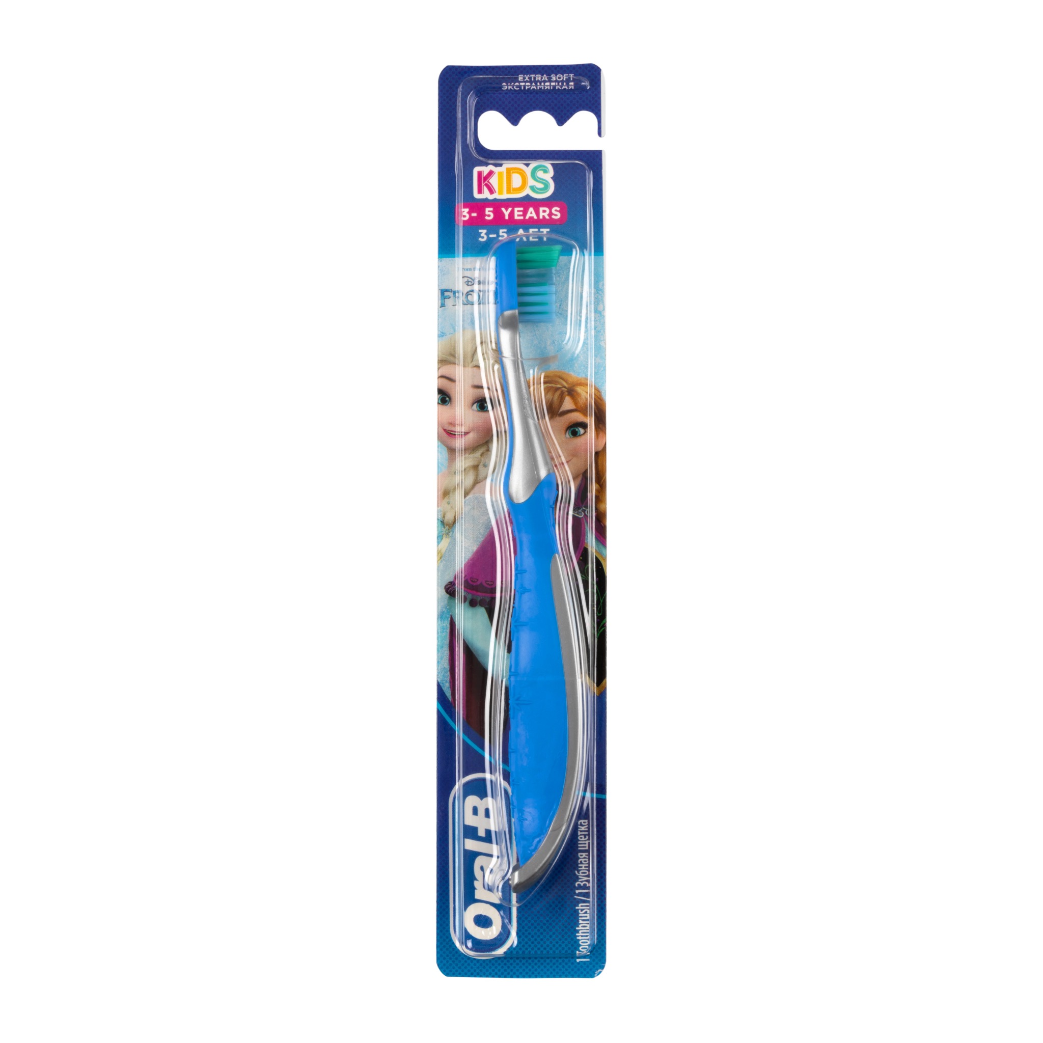 Зубная щетка Oral-B Kids Frozen Холодное сердце Олаф от 3+, экстра мягкая зубная щетка oral b био средней жесткости 2 шт 0051021043