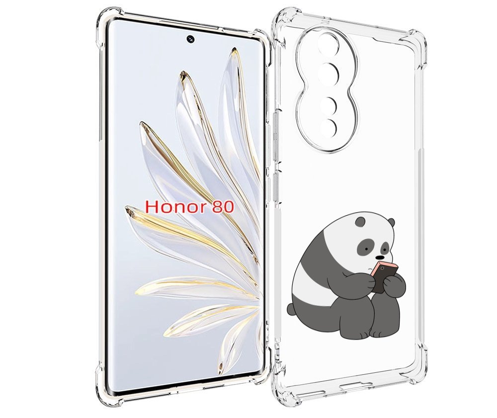

Чехол MyPads панда-в-телефоне для Honor 80, Прозрачный, Tocco