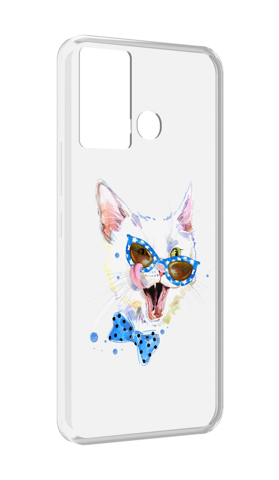 

Чехол MyPads белый кот для Infinix Hot 12 Play, Прозрачный, Tocco