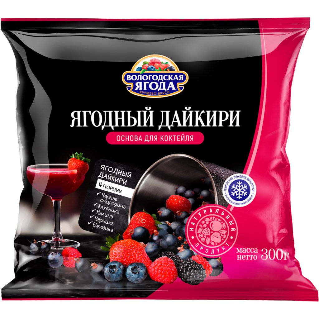 

Ягодный микс Кружево Вкуса Ягодный Дайкири замороженный 300 г