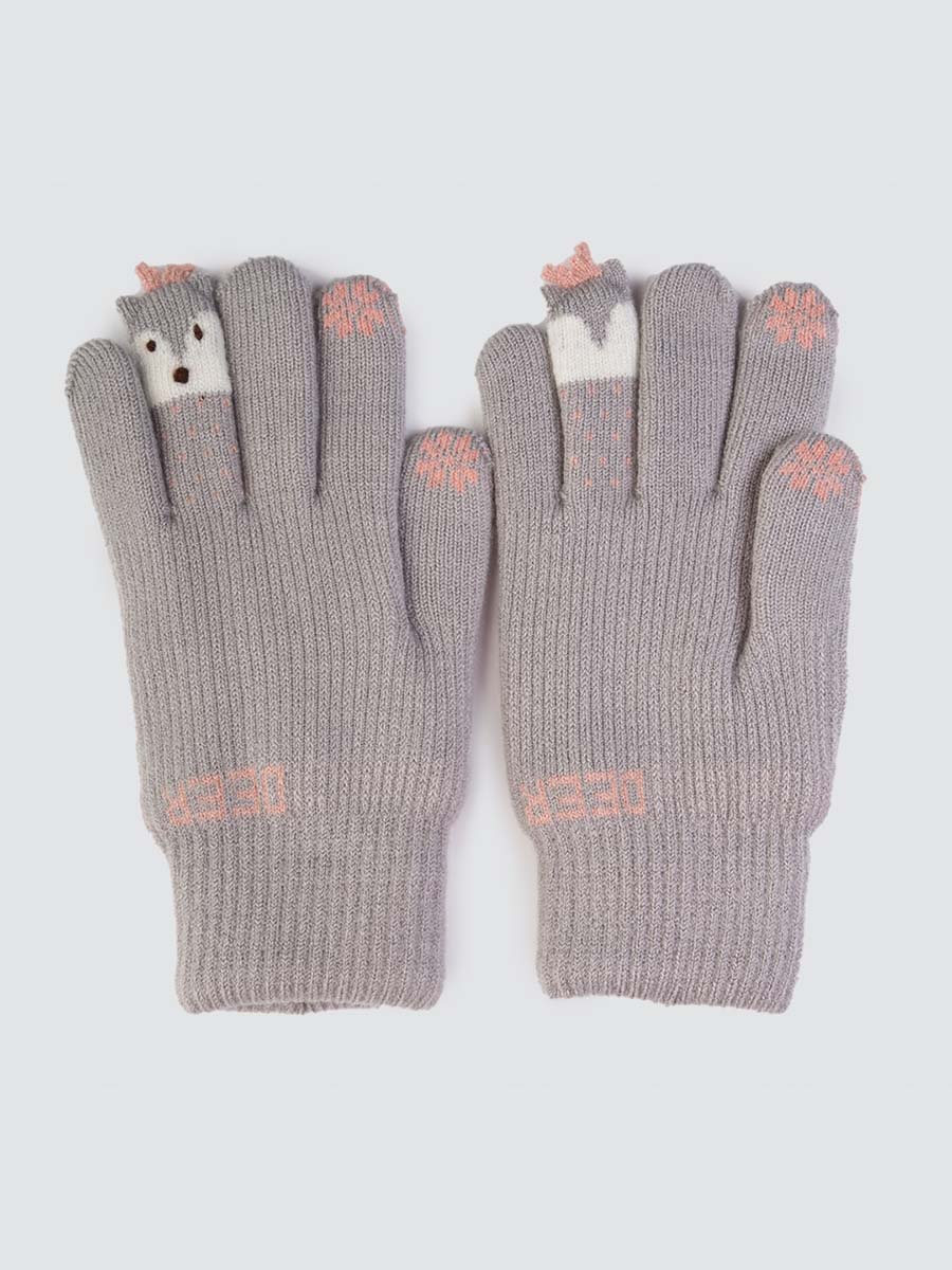 

Перчатки женские Marmalato 901-049 серые, one size, 901-049