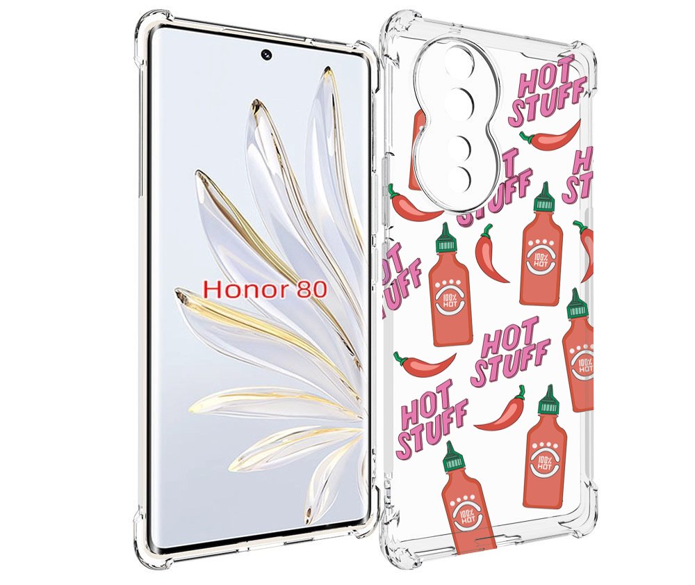 

Чехол MyPads острые-перчики для Honor 80, Прозрачный, Tocco