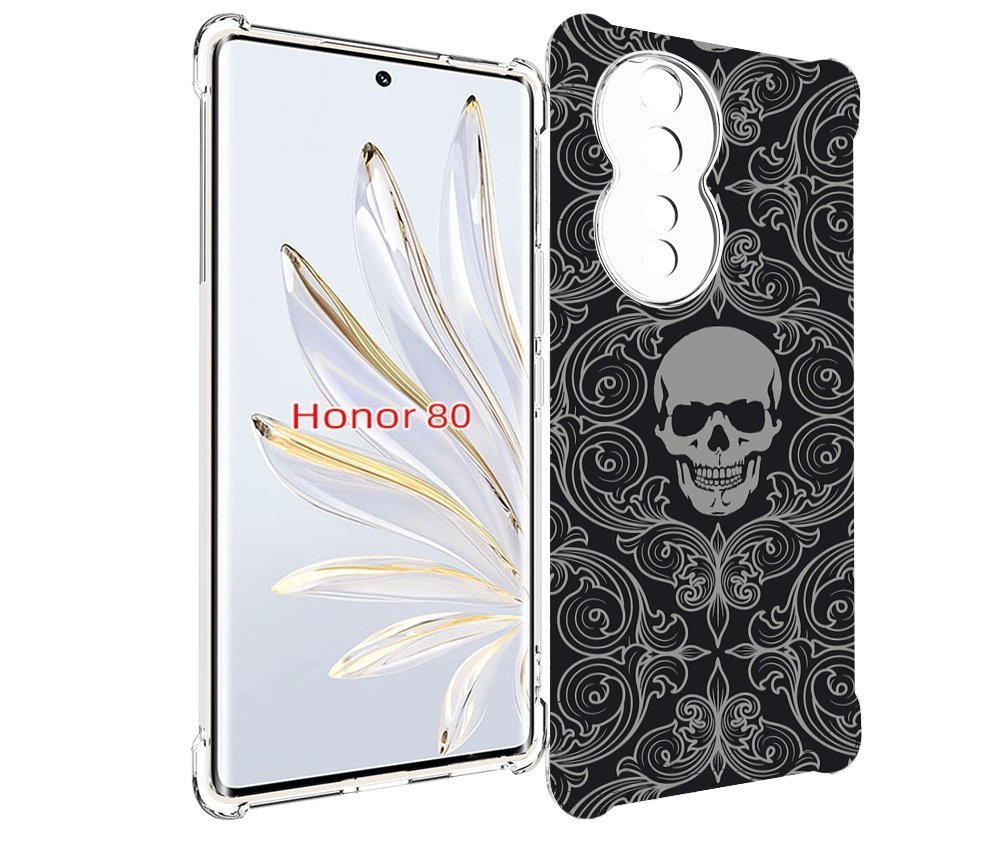 

Чехол MyPads орнамент-черепов для Honor 80, Прозрачный, Tocco