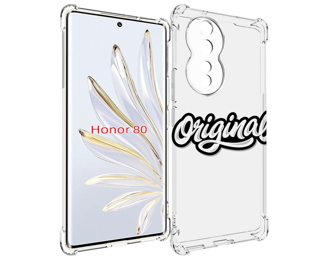 

Чехол MyPads оригинал-надпись для Honor 80, Прозрачный, Tocco