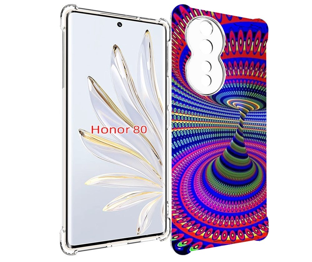 

Чехол MyPads оптическая иллюзия для Honor 80, Прозрачный, Tocco