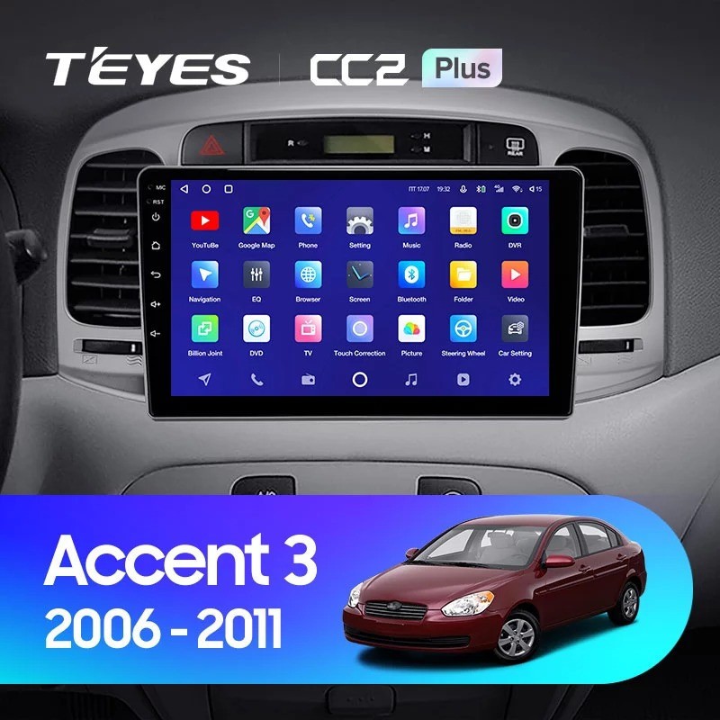 Автомобильная магнитола Teyes CC2 Plus 4/64 Hyundai Accent 3 (2006-2011)