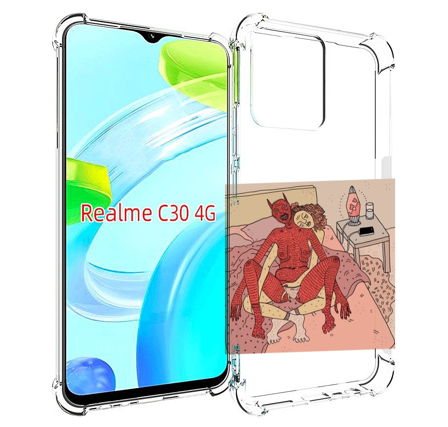 

Чехол MyPads девушка-без-кожи для Realme C30 4G / Narzo 50i Prime, Прозрачный, Tocco