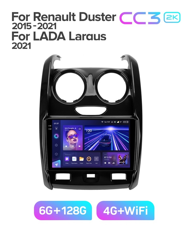 Магнитола TEYES RENAULT DUSTER 2015-2020 г LADA LARGUS 2021 г CC3 2K 6128ГБ 4389000₽