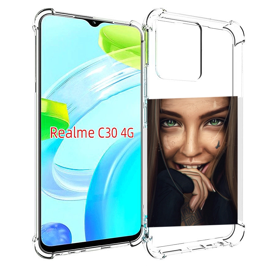 

Чехол MyPads девушка улыбается женский для Realme C30 4G / Narzo 50i Prime, Прозрачный, Tocco