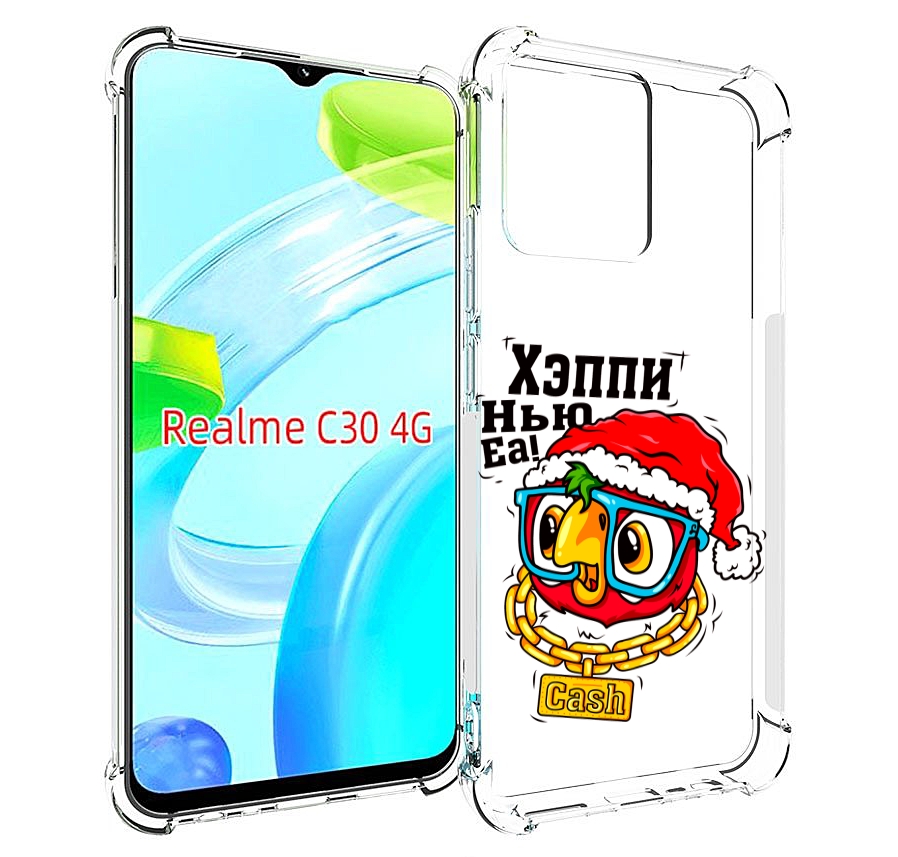 

Чехол MyPads Хэппи нью еа для Realme C30 4G / Narzo 50i Prime, Прозрачный, Tocco