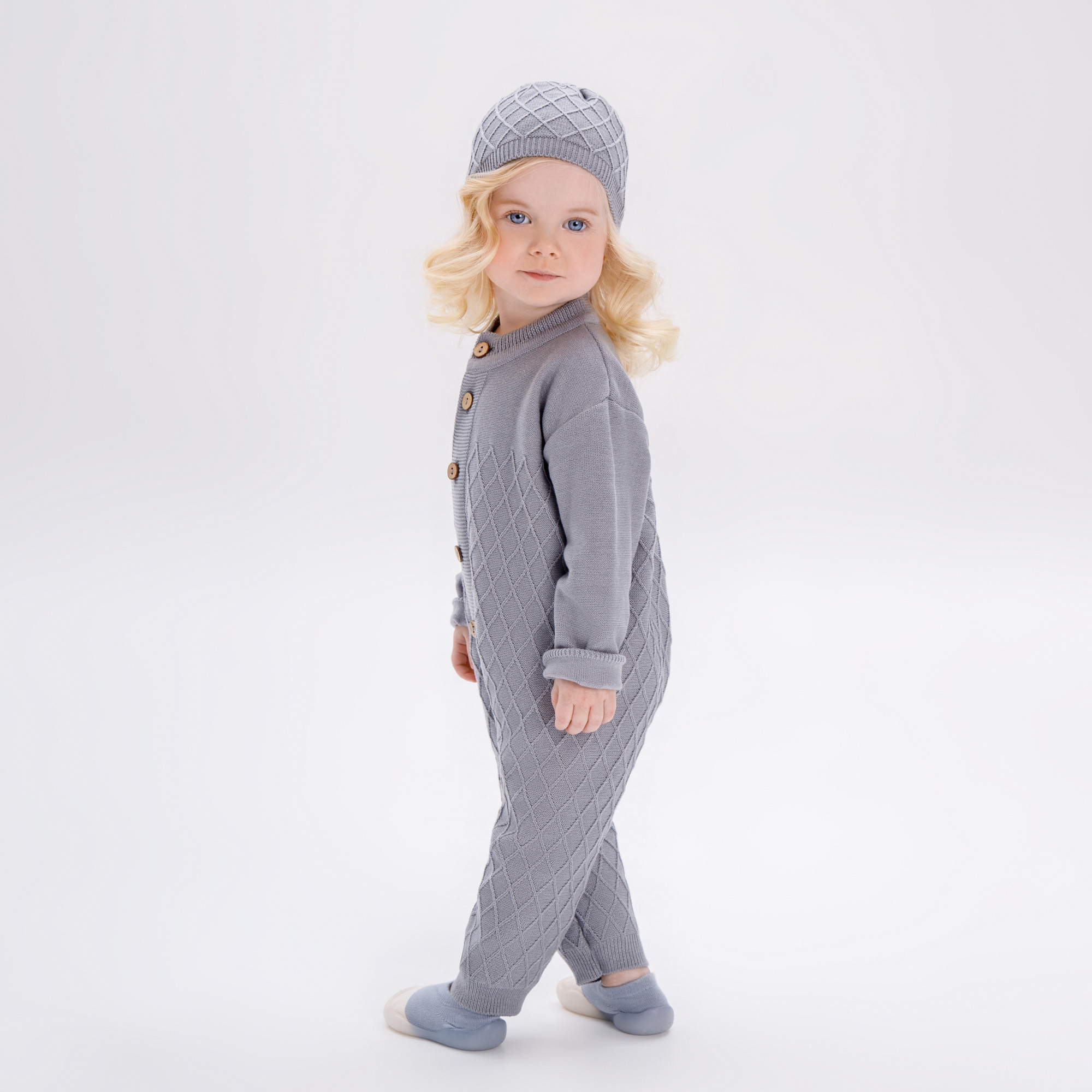 фото Комбинезон детский amarobaby pure love elegant ab-od21-ple5/11 серый р.68