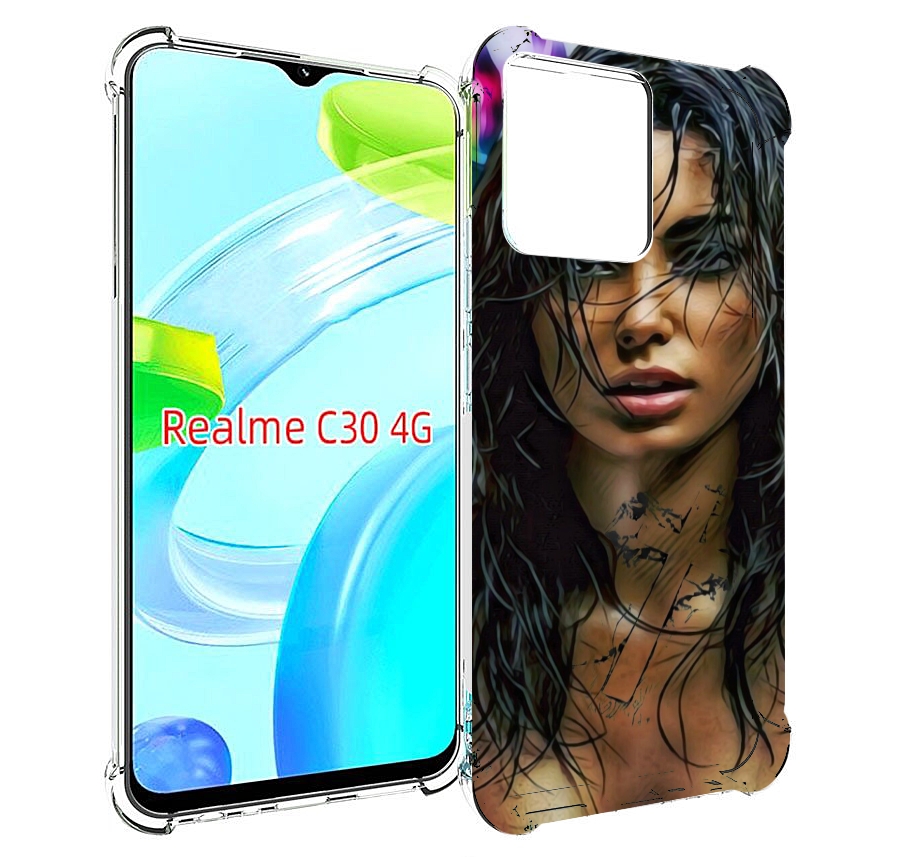 

Чехол MyPads девушка с мокрыми волосами женский для Realme C30 4G / Narzo 50i Prime, Прозрачный, Tocco
