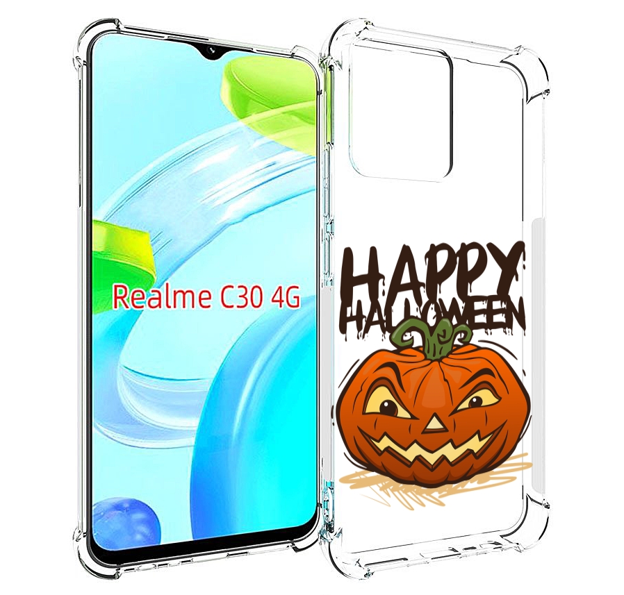 

Чехол MyPads Хэллоуин счастливый для Realme C30 4G / Narzo 50i Prime, Прозрачный, Tocco