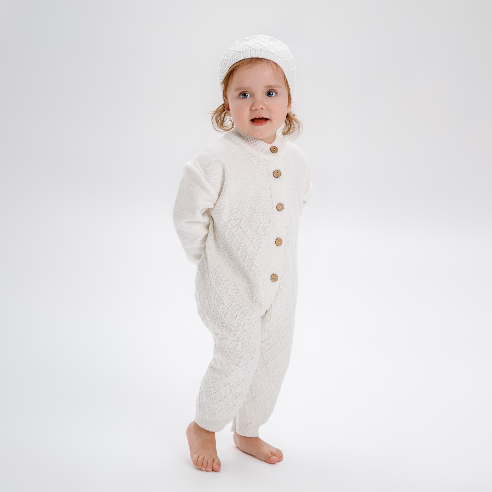 фото Комбинезон детский amarobaby pure love elegant ab-od21-ple5/33 молочный р.68