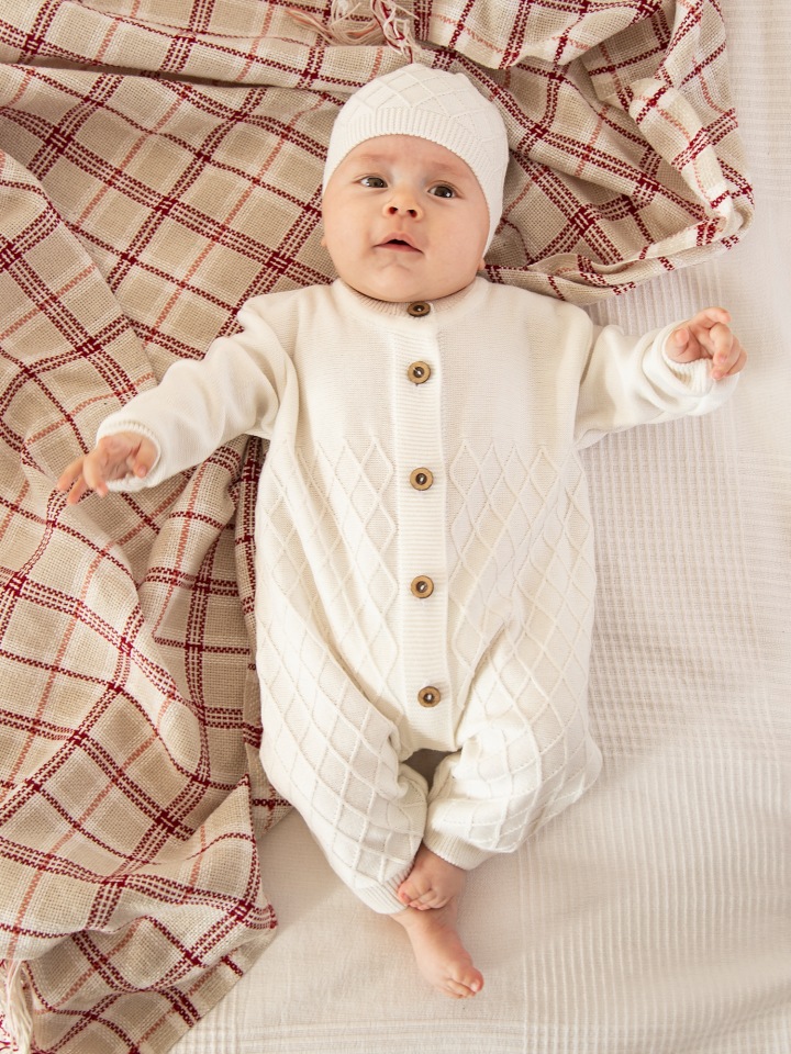 фото Комбинезон детский amarobaby pure love elegant ab-od21-ple5/33 молочный р.62