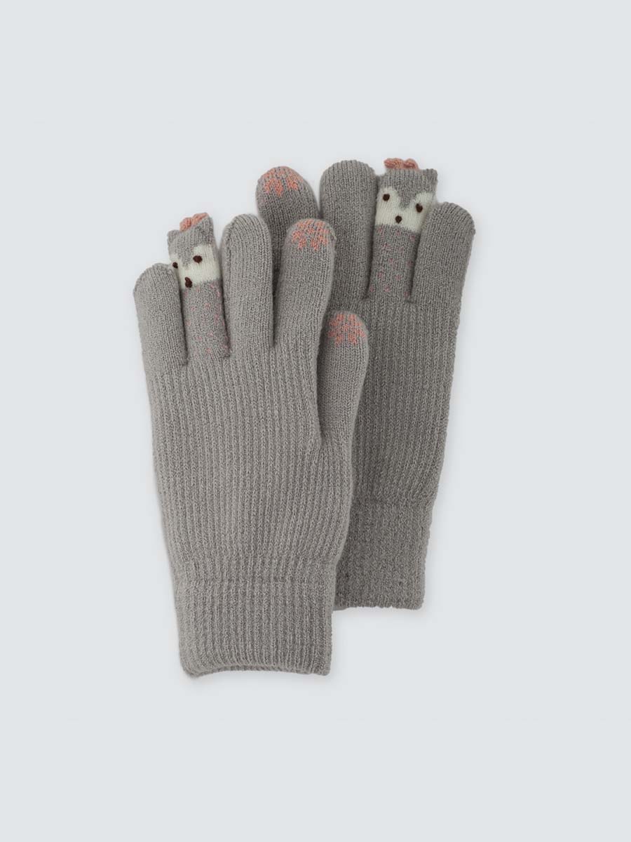 

Перчатки женские Marmalato 901-028 серые, one size, 901-028