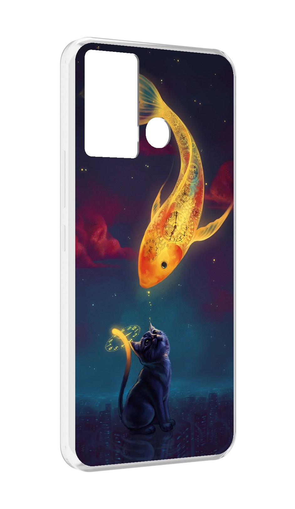 

Чехол MyPads золотая-рыбка-часовая для Infinix Hot 12 Play, Прозрачный, Tocco