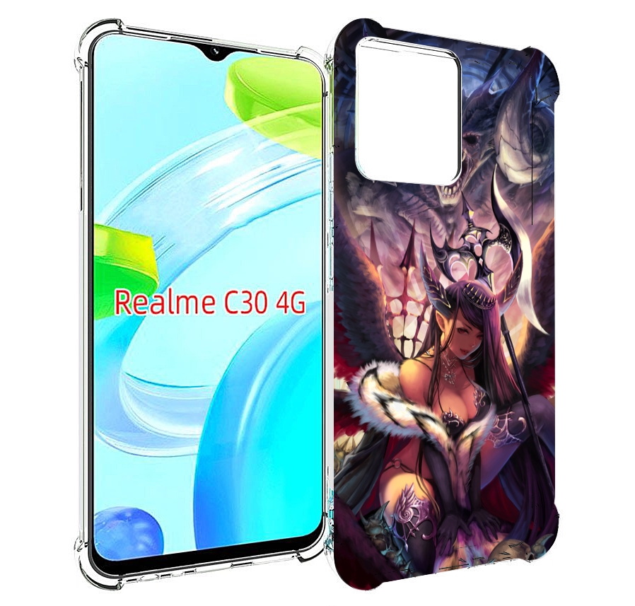 

Чехол MyPads девушка с демоном на фоне женский для Realme C30 4G / Narzo 50i Prime, Прозрачный, Tocco