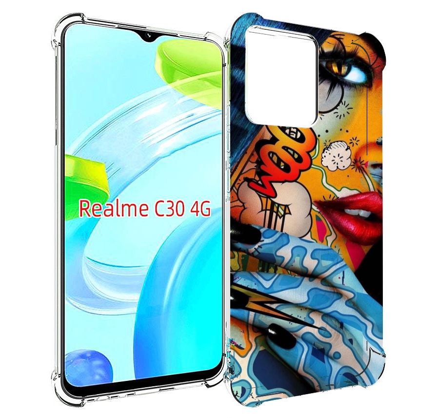 

Чехол MyPads девушка разрисованная краскам иженский для Realme C30 4G / Narzo 50i Prime, Прозрачный, Tocco
