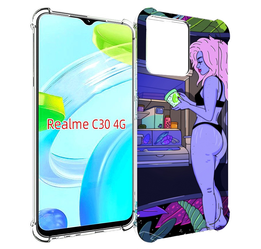 

Чехол MyPads девушка любит покушать женский для Realme C30 4G / Narzo 50i Prime, Прозрачный, Tocco
