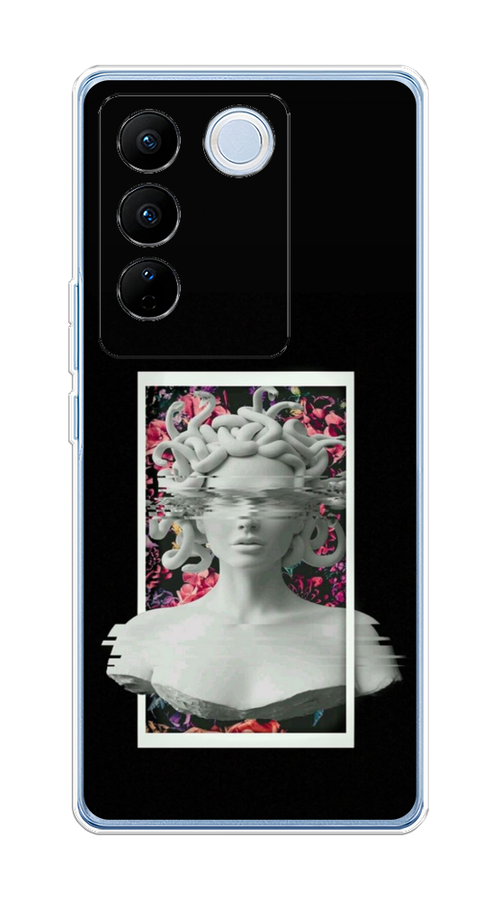 

Чехол на Vivo V27/V27 Pro "Web Punk Медуза Горгона", Черный;серый, 268550-6