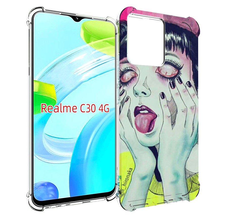 

Чехол MyPads девушка без зрачков для Realme C30 4G / Narzo 50i Prime, Прозрачный, Tocco