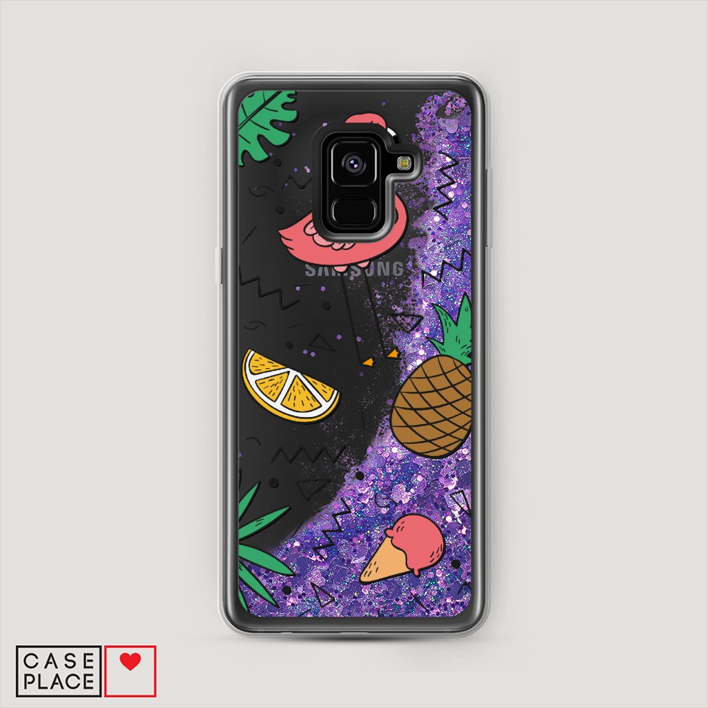 

Чехол Awog на Samsung Galaxy A8 2018 "Гавайский фон", Разноцветный, 25492-1