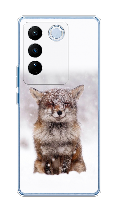 

Чехол на Vivo V27/V27 Pro "Зимняя лиса", Белый;серый;коричневый, 268550-1