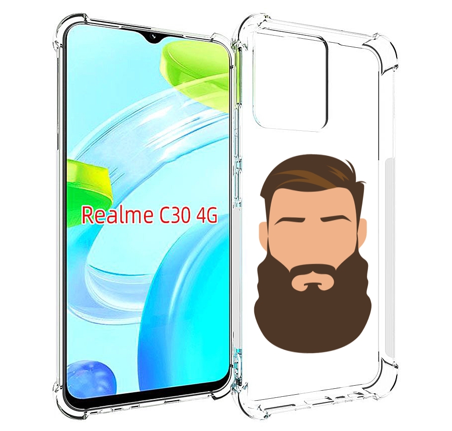

Чехол MyPads густая-борода для Realme C30 4G / Narzo 50i Prime, Прозрачный, Tocco