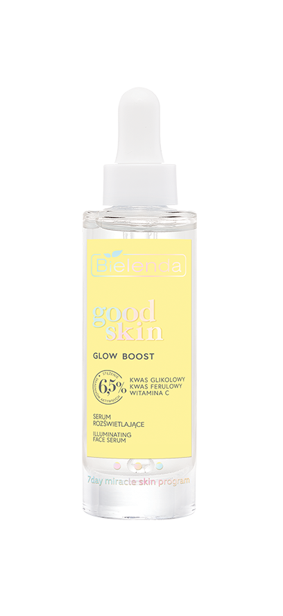 фото Сыворотка осветляющая с гликолевой кислотой bielenda good skin glow boost 30 мл