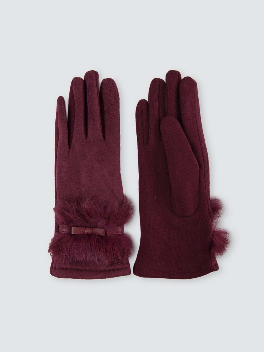

Перчатки женские Marmalato 799-066 бордовые, one size, 799-066