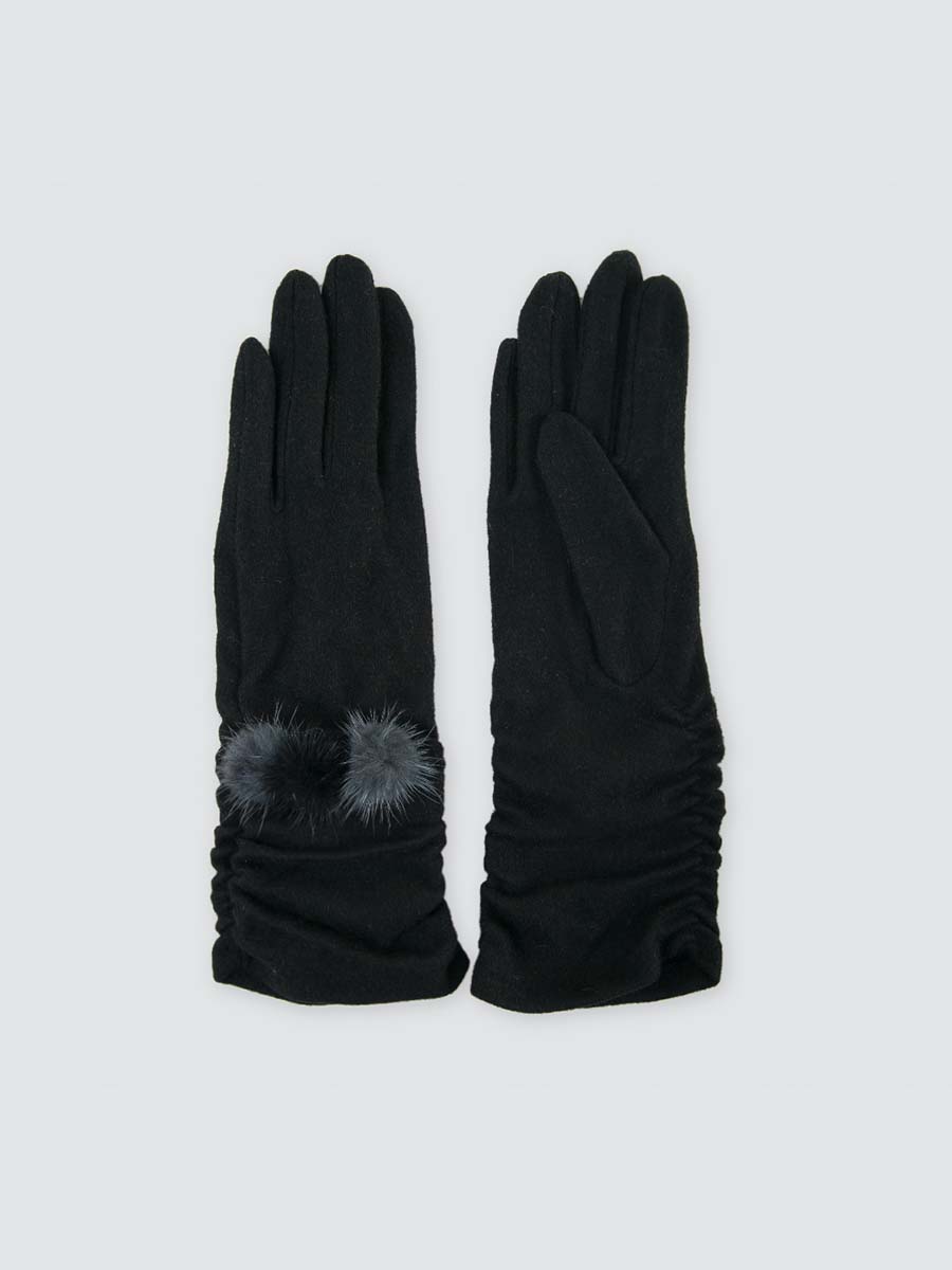 

Перчатки женские Marmalato 799-065 черные, one size, 799-065