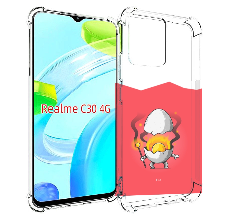 

Чехол MyPads горелое яйцо для Realme C30 4G / Narzo 50i Prime, Прозрачный, Tocco