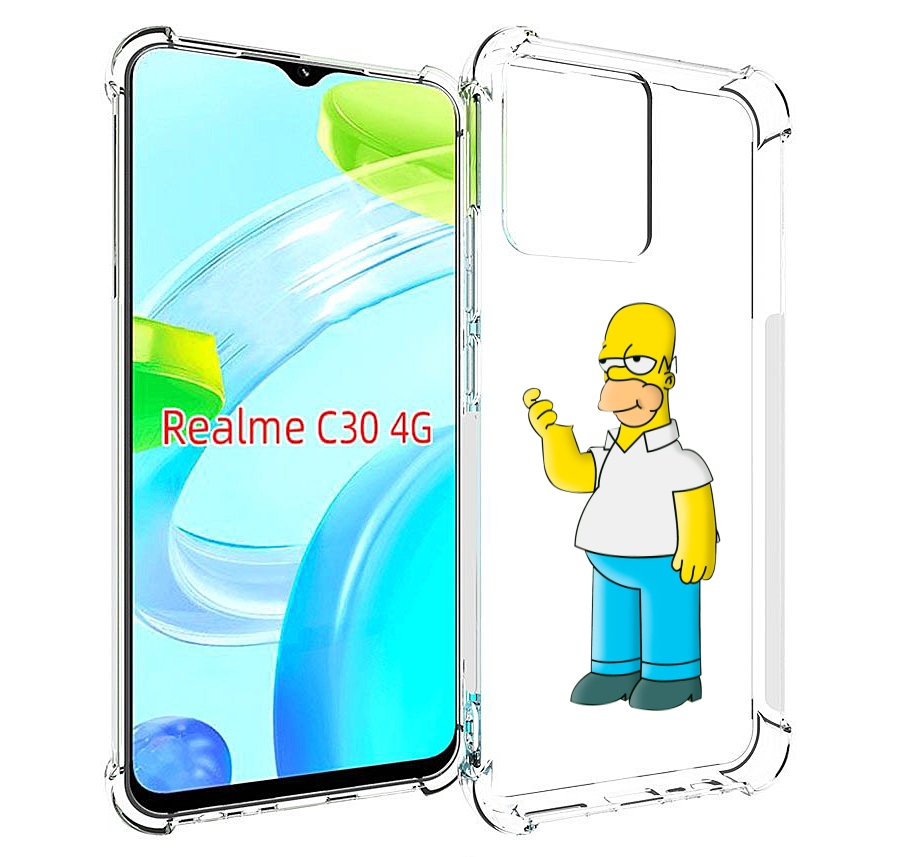 Чехол MyPads гомер-симпсон для Realme C30 4G / Narzo 50i Prime