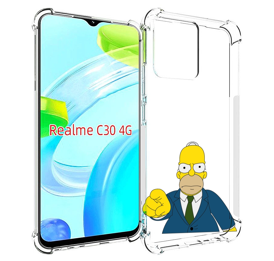 

Чехол MyPads гомер-злой для Realme C30 4G / Narzo 50i Prime, Прозрачный, Tocco