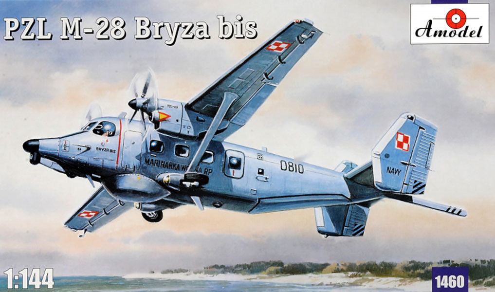 Сборная модель Amodel 1/144 Самолет Pzl M-28 Bryza bis 1460