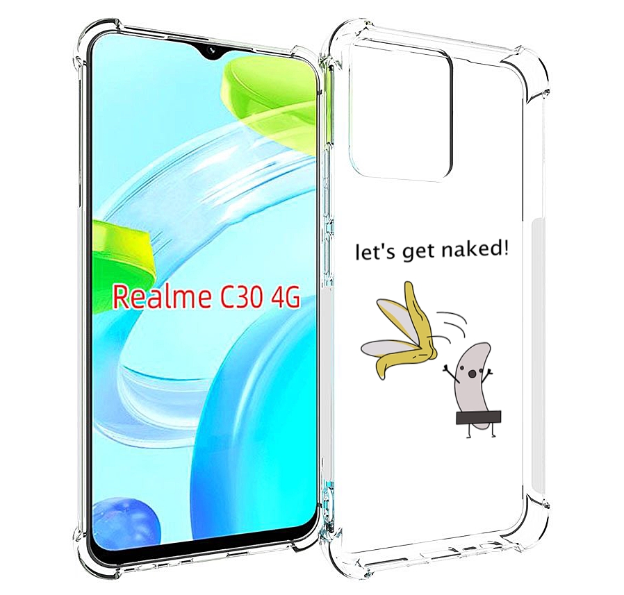 

Чехол MyPads голый-банан для Realme C30 4G / Narzo 50i Prime, Прозрачный, Tocco