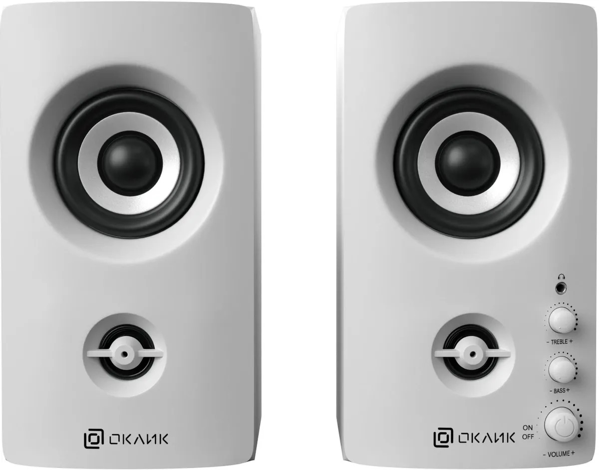 

Колонки Oklick OK-164, 2.0, белый 1201274, Колонки Oklick OK-164, 2.0, белый [1201274]