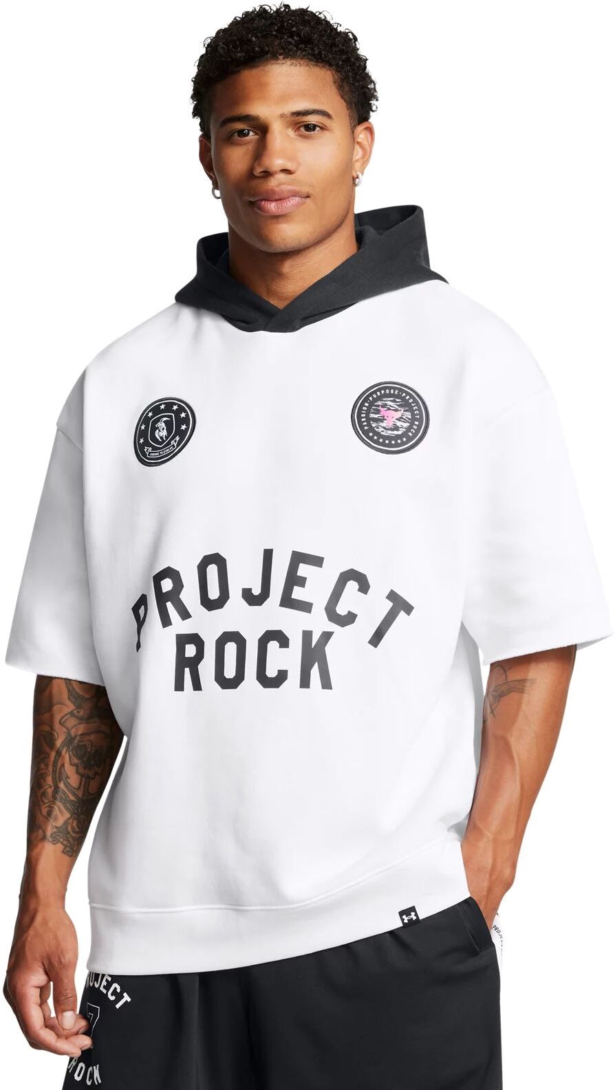 

Худи мужское Under Armour PJT RCK ICON FLC SS HDY BOH белое LG, Белый, PJT RCK ICON FLC SS HDY BOH