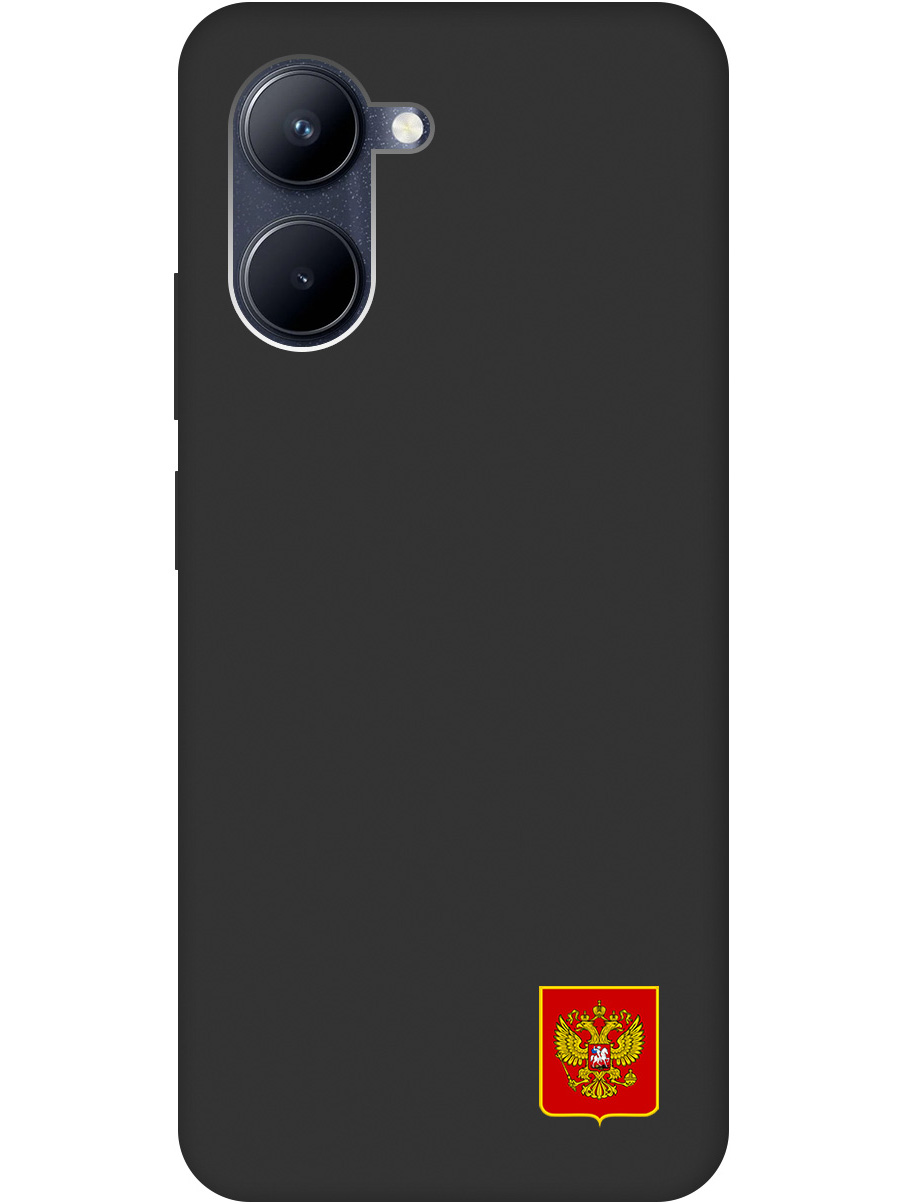 

Силиконовый чехол на realme C33 с Гербом России, Soft Touch черный, 20000859