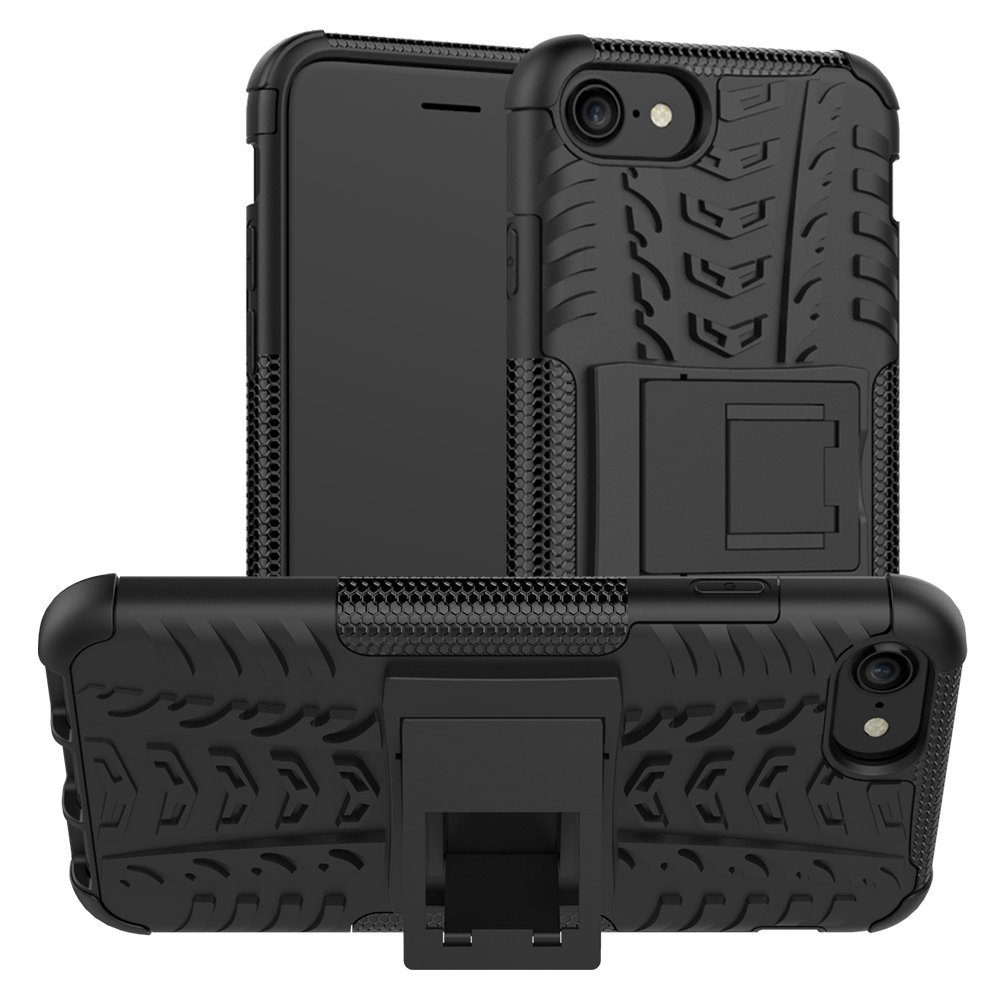 фото Чехол gsmin hybrid case для iphone 7/8 силикон + пластик (черный)