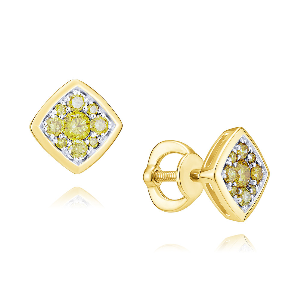 

Серьги из желтого золота с бриллиантом ADAMAS 21040175/01-А55Д-426, 21040175/01-А55Д-426