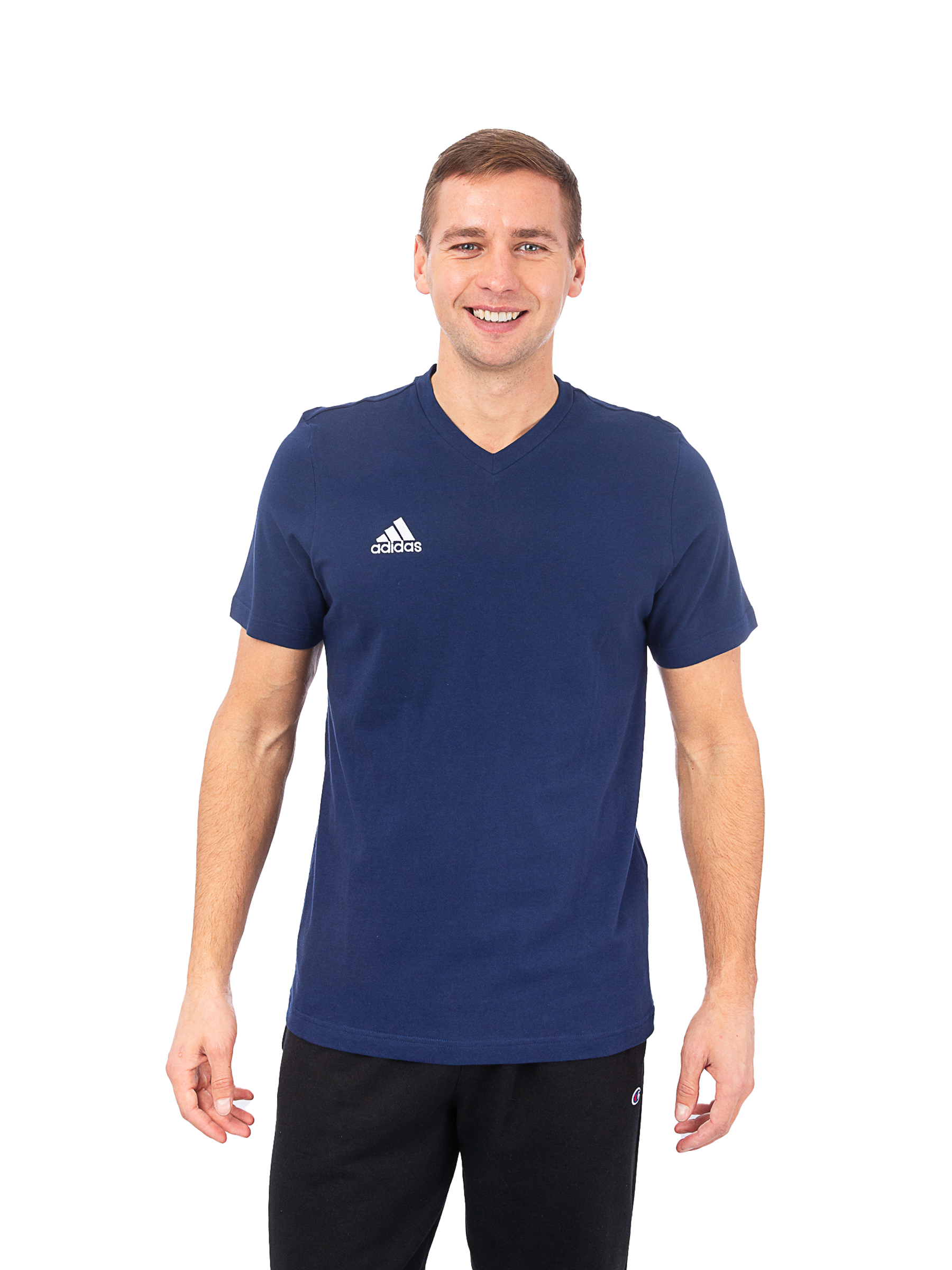 

Футболка мужская Adidas HC0450 синяя L, Синий, HC0450