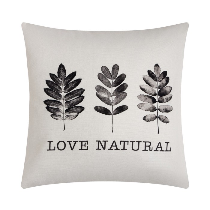 

Наволочка декоративная Этель Natural print (вид 1), 40 х 40 см, 100% хлопок, Белый