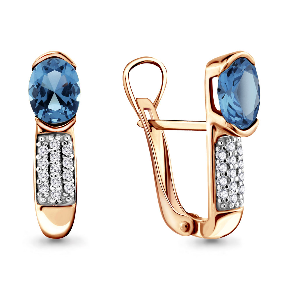 

Серьги из серебра с топазом Aquamarine 4412908А_925_з, 4412908А_925_з