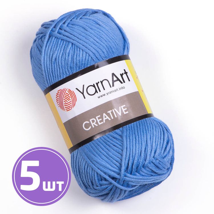

Пряжа YarnArt Creative 239 гиацинт 5 шт по 50 г, Голубой